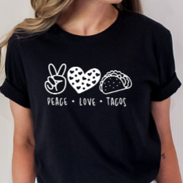 Camiseta Tacos do Amor pela Paz, Taco Terça-feira, Taco Shi