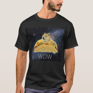 Camiseta Tacos do Doge wow em memes do espaço com #Dogrigh