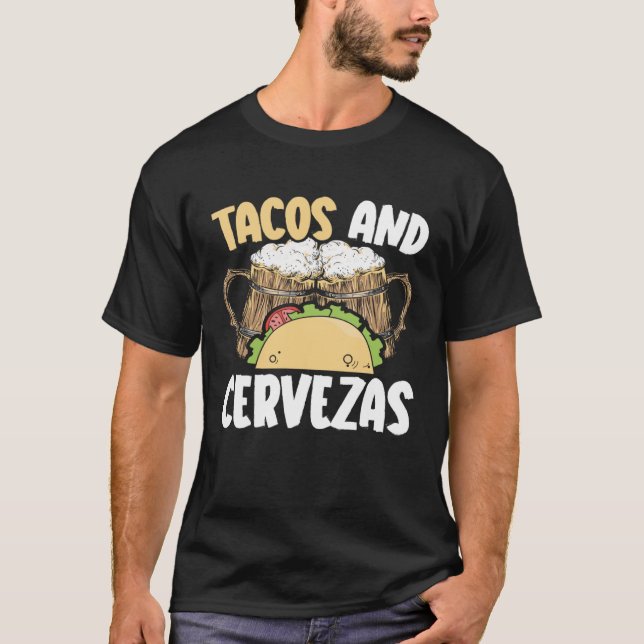 Camiseta Tacos E Cervezas Beer Beer Beer Beer Beer Cinco Me (Frente)