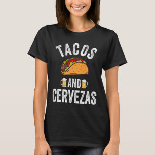Camiseta Tacos e Cervezas Camiam Cinco Engraçados De Mayo M