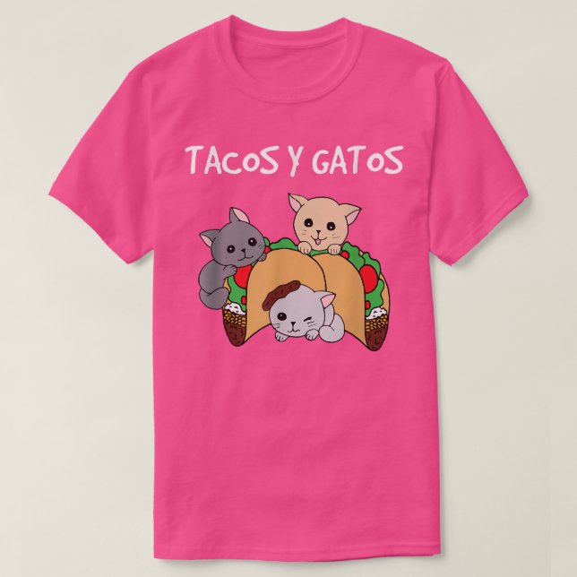 Camiseta Tacos e Gatos Encantados  (Frente do Design)