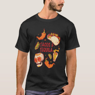 Camiseta Tacos e Tequila a Citação Comida Mexicana e um Açú