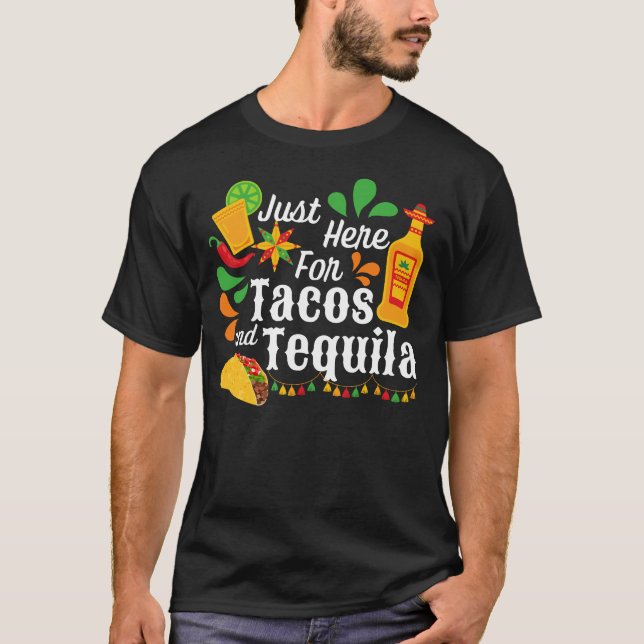 Camiseta Tacos e Tequila Funny Cinco de Mayo Taco Terça-fei (Frente)