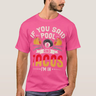 Camiseta Tacos Engraçados Piscina Lover Billiards Jogador M