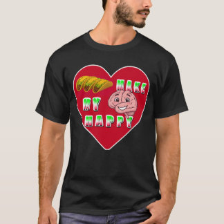 Camiseta Tacos fazem meu cérebro feliz