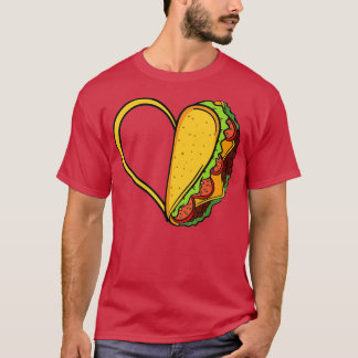 Camiseta Tacos Heart Mexicano Dish Street Comida Chili Taqu