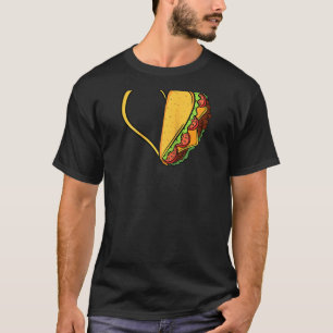 Camiseta Tacos Heart Mexicano Dish Street Comida Chili Taqu