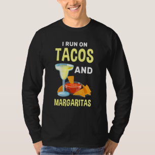 Camiseta Tacos Margaritas Tortillas Cocktails mexicanos Foo