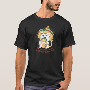Camiseta Tacos Pensam Em Mim Também Comida Mexicana Gato Sa