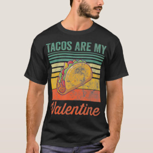 Camiseta Tacos são meu Namorados Taco Lover Heart Namorados