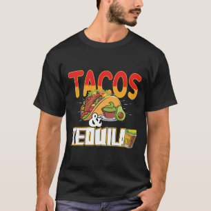 Camiseta Tacos Tequila Piada de Amante de Taco Dizia Slogan