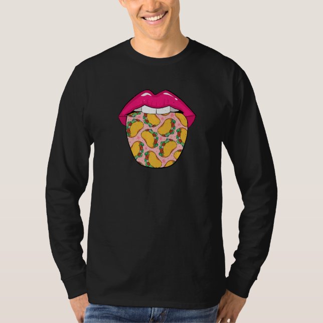 Camiseta Tacos Tongue  Foodie Mexican Food Tacos (Frente)