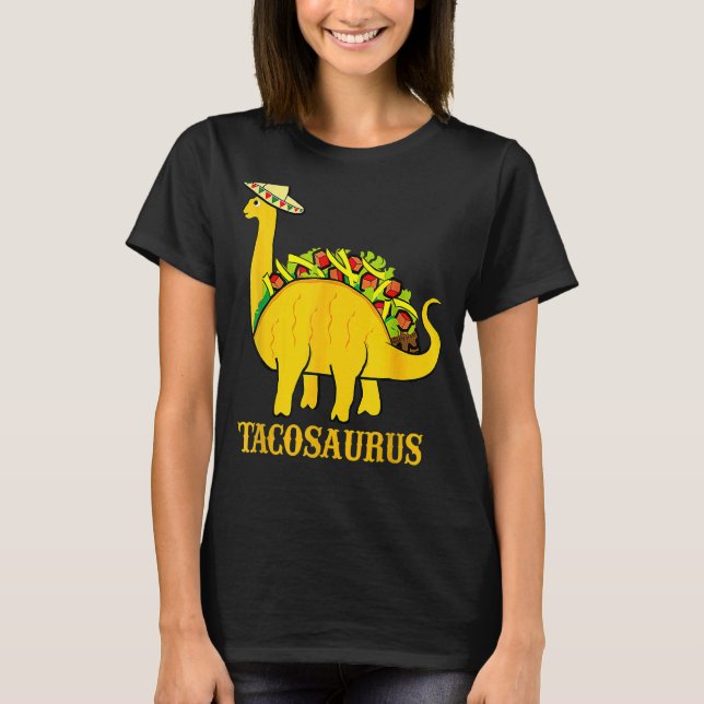 Camiseta Tacosaurus Cinco De Mayo Taco Dinosaur (Frente)
