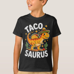 Camiseta Tacosaurus dinossauro cinco de maio para taco e