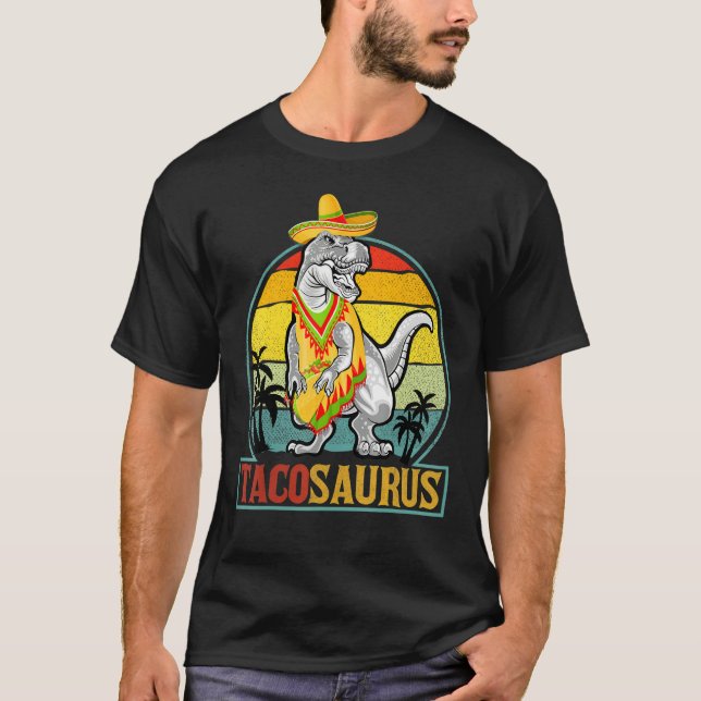 Camiseta Tacosaurus Rex Cinco De Mayo Toddler Mexicano Somb (Frente)