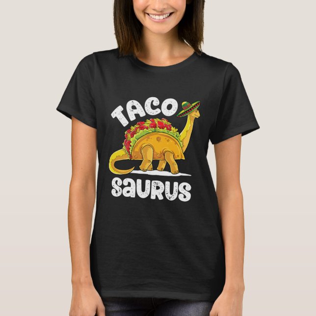 Camiseta Tacosaurus Taco Dinossaur T Rex Funny Cinco De May (Frente)