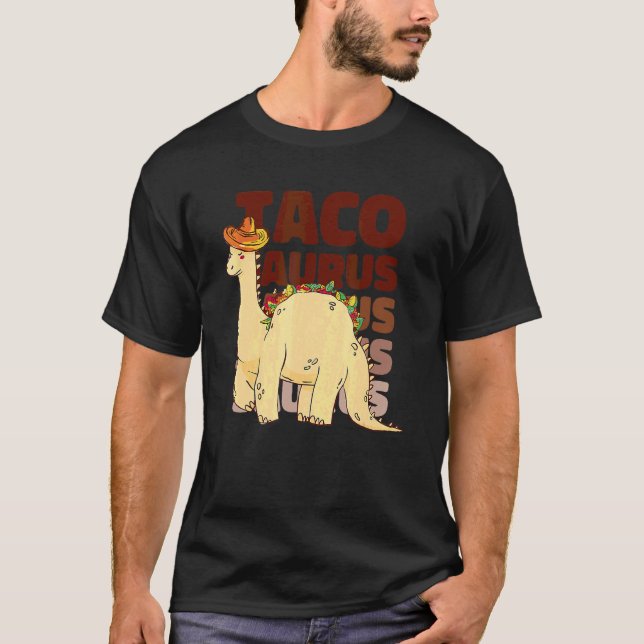 Camiseta Tacossauro Taco Saurus Dino Dinossaur (Frente)