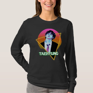 Camiseta Taehuyngg Vintage Retro Sunset Música Kpop