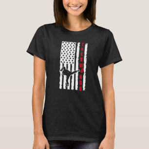 Camiseta Taekwondo American Flag Karate Girl Boy Marcial