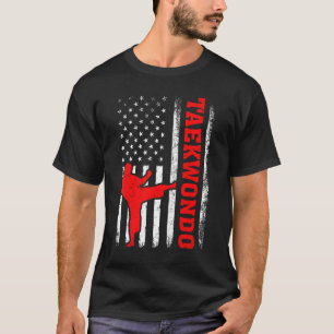 Camiseta Taekwondo Arte Marcial Americana Flag Taekwondo 4º