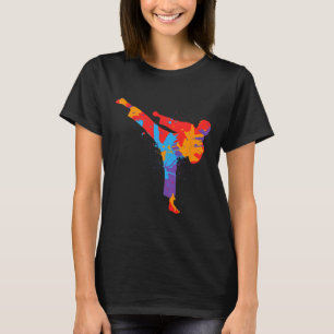 Camiseta Taekwondo Colorful Arts Kids Men Boys Kara
