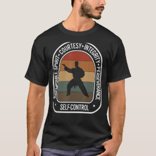 Camiseta Taekwondo Indomitable Espírito Cortesia Controle B