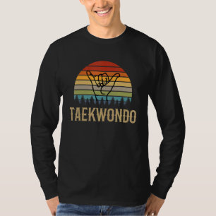 Camiseta Taekwondo Karate Mão Vintage Arte Marcial Sunset