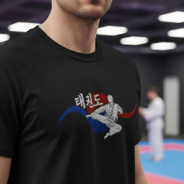 Camiseta Taekwondo Kick with Flowing Taegeuk