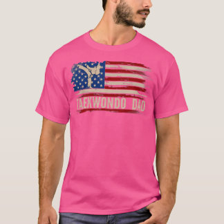 Camiseta Taekwondo Pai Americano Bandeira Estiva O Chute