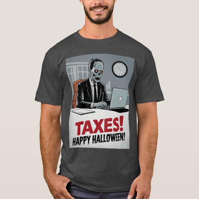Camiseta Taes Happy Halloween engraçado (Frente)