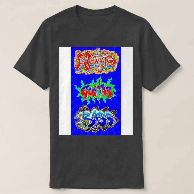 Camiseta Tag Grafite Music Art (Frente do Design)