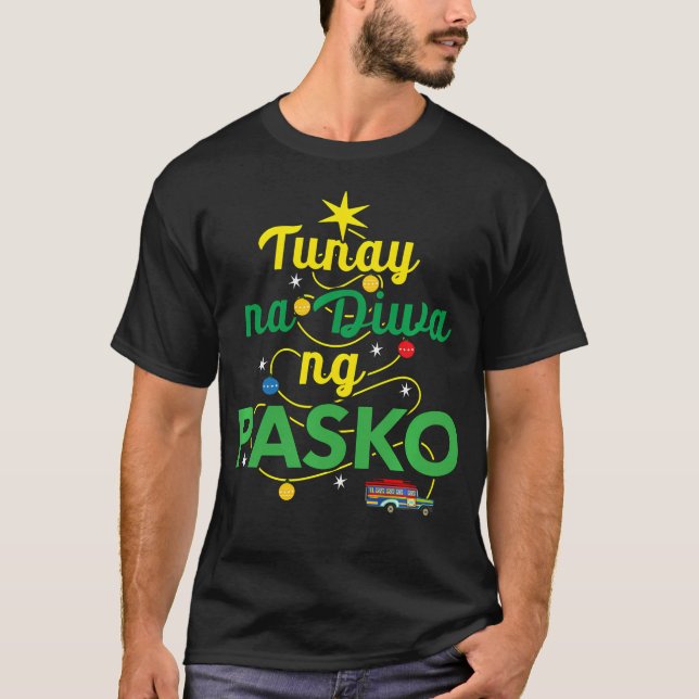 Camiseta Tagalog Filipinas Espírito De Natal (Frente)