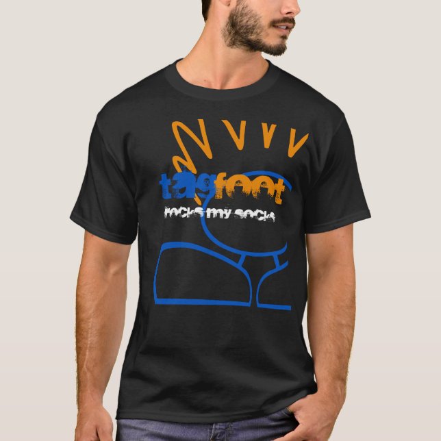 Camiseta tagfoot (shirtification preto) (Frente)