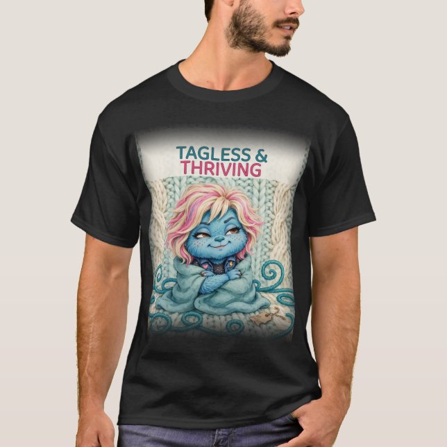Camiseta Tagless & Thriving — Sensory First (Frente)