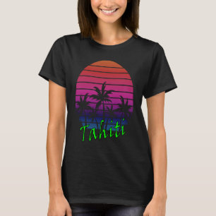 Camiseta Tahiti Retro Vintage Sunset