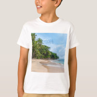 Tahiti Sand Beach Blue Sky Palm Trees