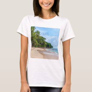 Camiseta Tahiti Sand Beach Blue Sky Palm Trees