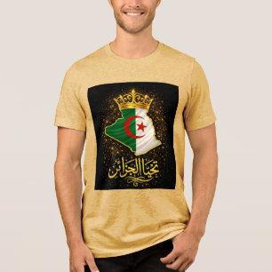 Camiseta Tahya El Djazair Coroa – Dourado Viva a Argélia