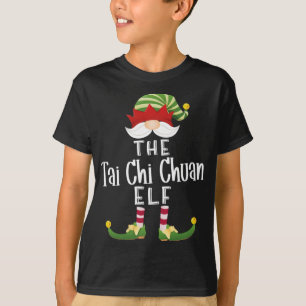 Camiseta Tai Chi Chuan Elf Natal Festa Engraçado Pajama