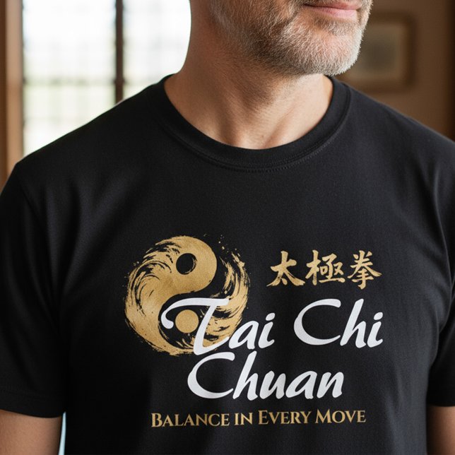 Camiseta Tai Chi Chuan – Equilíbrio em Cada Movimento (Criador carregado)