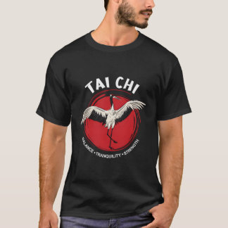 Camiseta Tai Chi Crane Tranquilidade Forte Qigong