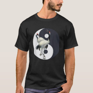 Camiseta Tai Chi Grou Branco Yin Yang Qi Gong Chinês Branco
