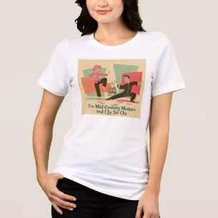 Camiseta Tai Chi Moderno de Meados do Século