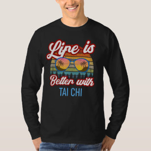 Camiseta Tai Chi Vintage Sunset. Professor Iniciante Tai Ch