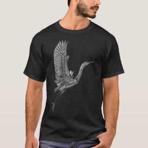 Camiseta Tai Chi White Flying Crane Qi Gong Ilustração