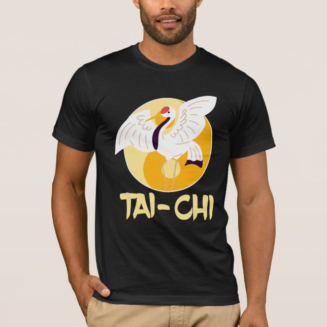 Camiseta Tai Chi Yin Yang Crane (Frente)