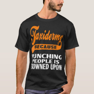 Camiseta Taidermy porque bater pessoas é franzido