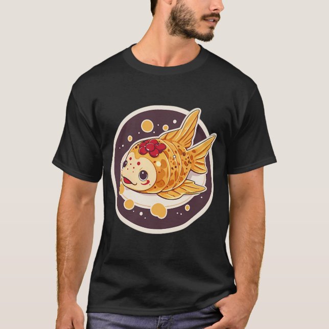 Camiseta Taihachi Vermelho em Forma de Peixe (Frente)