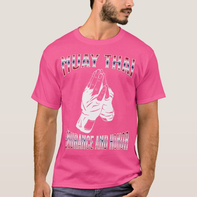 Camiseta Tailandês Boxing Muay Thai Endurance E Honra Muay  (Frente)
