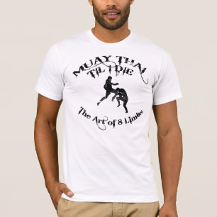 Camiseta Tailandês de Muay até eu morro - a arte do t-shi